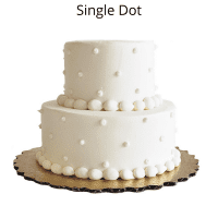 Anniversary cake single dot style.