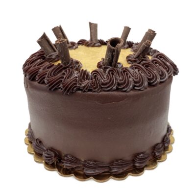 Side view of the German Chocolate Cake.