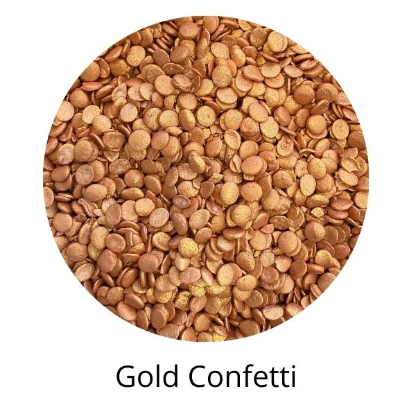 Gold confetti example.