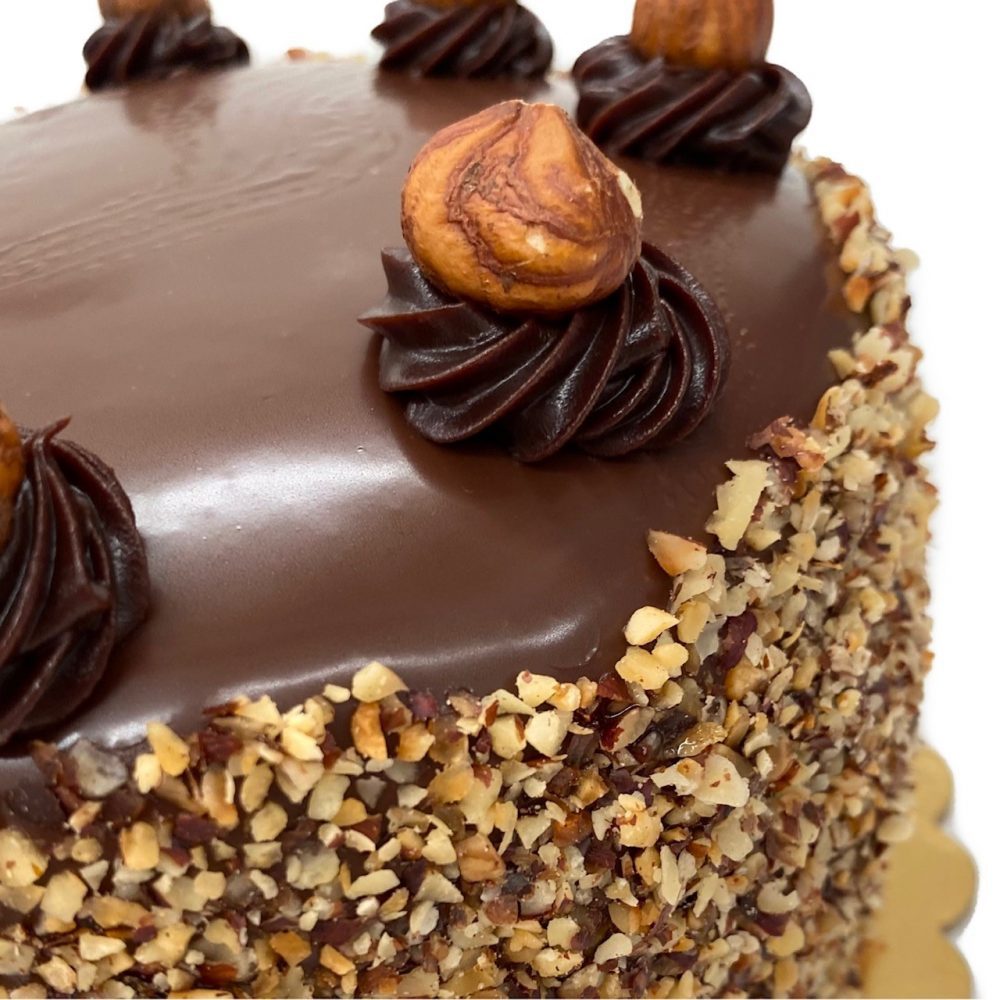 Detail of Hazelnut Cream Torte cake.