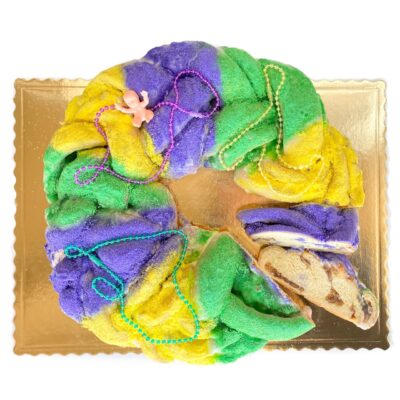Top view of King Cake.