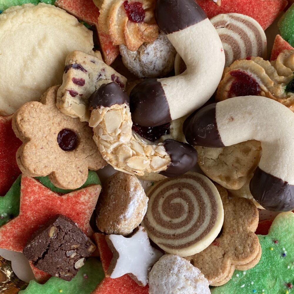 Detail of assorted old fashion cookies.