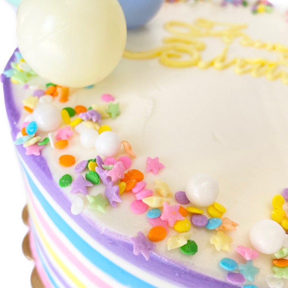 Detail of Pastel Balloons decoration.