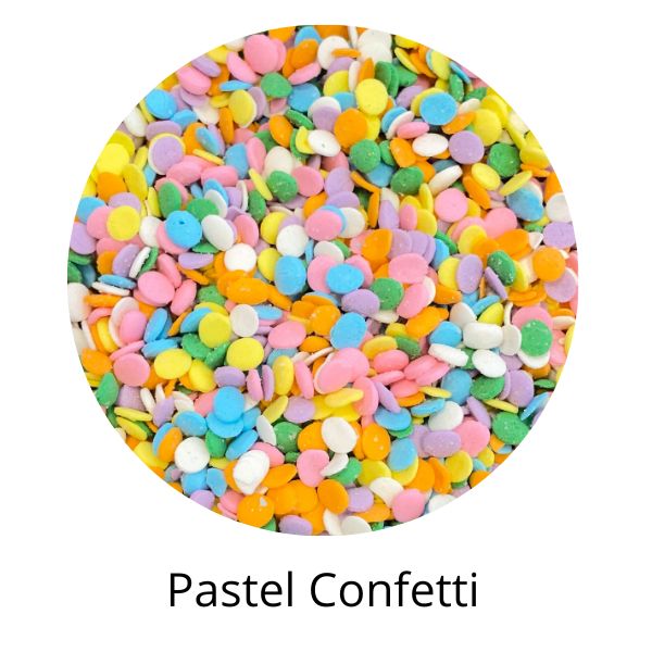 Pastel confetti example.