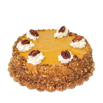 A side view of the Pumpkin Cheesecake.