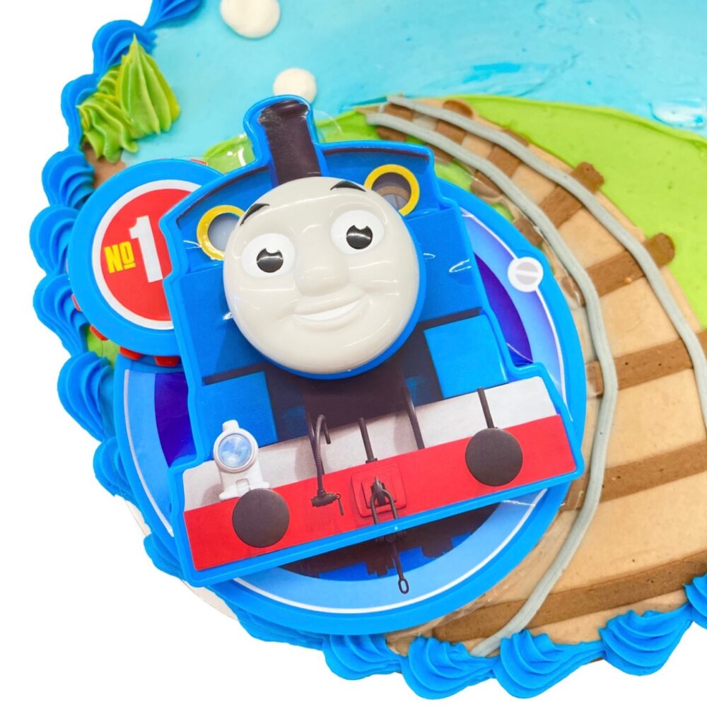 Detail of Thomas the Train decoration.